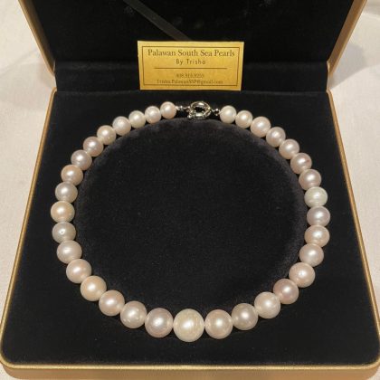 10.3-15.2mm Creamy White South Sea Pearl Strand Necklace